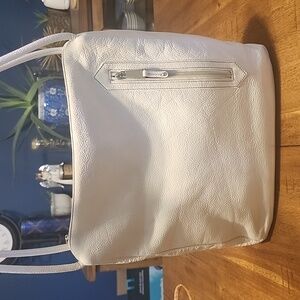 Tignanello White Leather Shoulder Bag